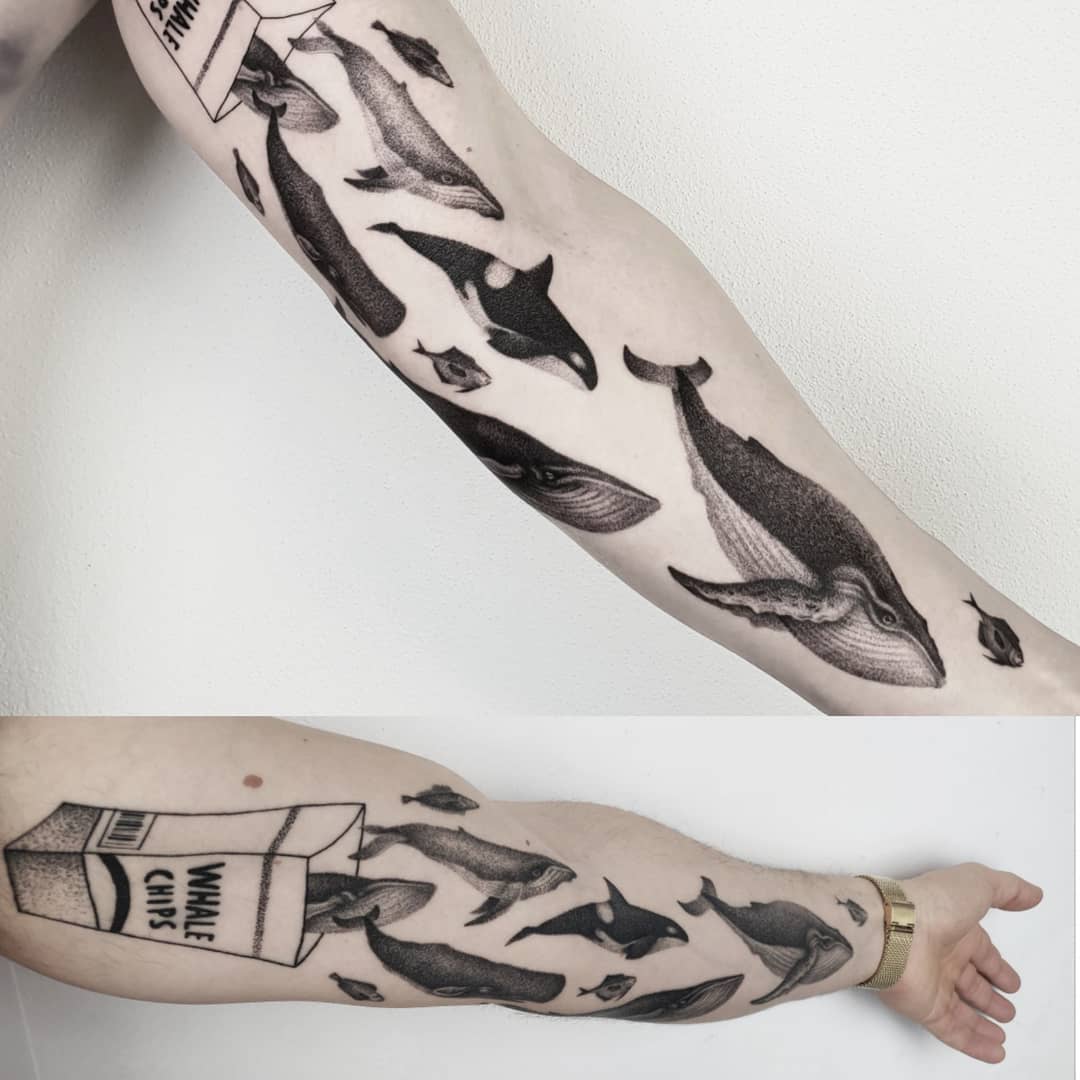 Matteo Nangeroni Whales Tattoo